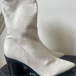 Schutz Women's Mikki Block-Heel Leather Booties Copilot